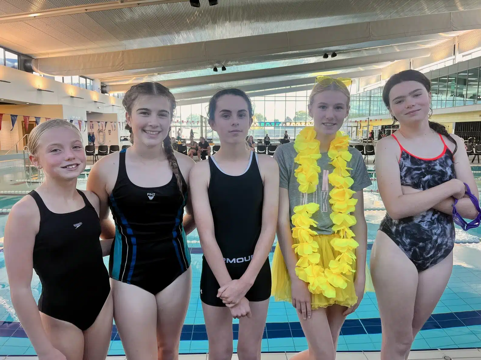 Renwick School Year 7 and 8 students competing at swimming sports 2025